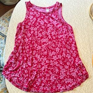 Floral pink Old Navy luxe tank top (Size Medium)